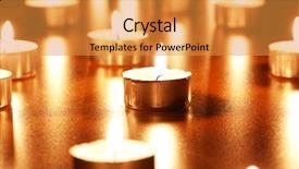  Presentation with candles - PPT layouts with peace symbol - many burning candles with shallow background and a  colored foreground