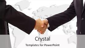  Presentation with peace treaty handshake map - Presentation design with peace treaty - handshake with map background and a white colored foreground