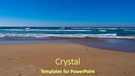  Presentation with peaceful - Presentation theme having peaceful-and-beautiful-coast background and a violet colored foreground