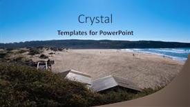  Presentation with peaceful - Presentation consisting of peaceful-and-beautiful-coast background and a  colored foreground