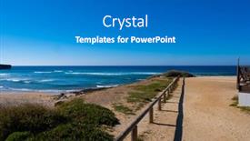  Presentation with peaceful - PPT theme having peaceful-and-beautiful-coast background and a  colored foreground