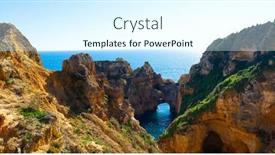  Presentation with peaceful - PPT theme with peaceful-and-beautiful-coast background and a  colored foreground
