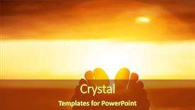  Presentation with peaceful - PPT theme with peaceful beautiful orange sunset body background and a tawny brown colored foreground