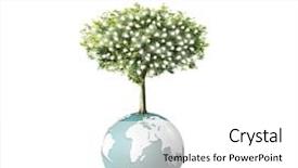  Presentation with green planet - Presentation with peaceful green planet nasa globe background and a white colored foreground