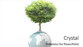  Presentation with green planet - Slides consisting of peaceful green planet nasa globe background and a white colored foreground