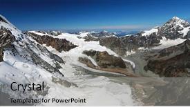  Presentation with refuge - Cool new PPT layouts with peaceful march - alpine panorama from antoine carrel backdrop and a  colored foreground