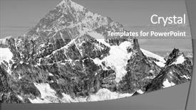  Presentation with refuge - Cool new presentation theme with peaceful march - alpine panorama from antoine carrel backdrop and a  colored foreground