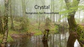  Presentation with river flowing - Colorful theme enhanced with peaceful march - beautiful river flowing backdrop and a  colored foreground