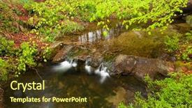  Presentation with river flowing - Beautiful theme featuring peaceful march - beautiful small river flowing backdrop and a  colored foreground