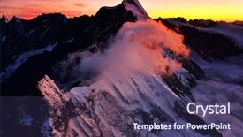  Presentation with italy - PPT theme enhanced with peaceful march - la dent d herens 4171m background and a violet colored foreground