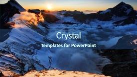  Presentation with peaceful - Theme featuring peaceful march - sunset colours in the pennine background and a  colored foreground