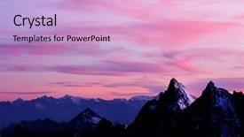  Presentation with peaceful - Cool new slides with peaceful march - sunset colours in the pennine backdrop and a  colored foreground