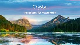  Presentation with peaceful - PPT layouts having peaceful-summer-view-on-obersee background and a teal colored foreground