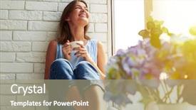  Presentation with jeans denim - Presentation theme enhanced with peaceful sunny summer day background and a gray colored foreground