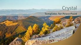  Presentation with peaceful - Slide set enhanced with peaceful-view-of-distant-mountain background and a cool aqua colored foreground