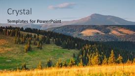  Presentation with earth day - Amazing PPT layouts having peaceful-view-of-mountain-landscape backdrop and a light blue colored foreground
