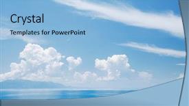  Presentation with earth day - Presentation enhanced with peaceful view of the azure background and a light blue colored foreground