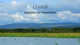  Presentation with kenya - Audience pleasing slides consisting of peaceful view on lake naivasha africa kenya backdrop and a light blue colored foreground