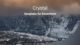  Presentation with peaceful - Slides having peaceful-winter-mountains-of-lebanon background and a violet colored foreground