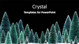  Presentation with winter scene - Presentation theme enhanced with peaceful-winter-scene-with-miniature background and a black colored foreground