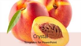  Presentation with harvest is ripe - Presentation theme consisting of peach - ripe nectarine background and a coral colored foreground