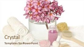  Presentation with mental health hd - Theme consisting of peach flower daisy - health spa setting background and a  colored foreground
