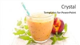  Presentation with smoothie - Slide deck consisting of peach fruit juice smoothie background and a white colored foreground