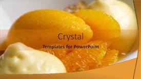  Presentation with citrus - Slides with peach ice cream with citrus and shuffle background and a gold colored foreground