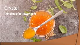  Presentation with jam - Slide deck consisting of peach jam background and a coral colored foreground