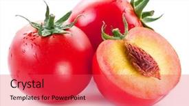  Presentation with computer engineering - Slide set featuring peach product of genetic engineering background and a red colored foreground