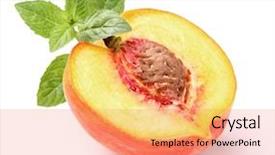  Presentation with mint - Slide deck having peach with mint background and a coral colored foreground