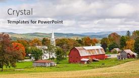  Presentation with rural - PPT theme featuring peacham-vermont-usa-rural-autumn background and a light gray colored foreground