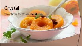  Presentation with spices export - Beautiful presentation theme featuring peaches in syrup with spices backdrop and a coral colored foreground