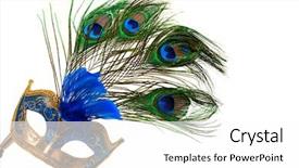  Presentation with peacock feather - Cool new presentation with peacock feather - italian hand painted mask backdrop and a white colored foreground