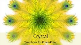  Presentation with peacock - Slides featuring peacock feathers carnival india creative snowflake tropical new year background and a yellow colored foreground