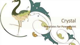  Presentation with peacock - Theme enhanced with peacock hand drawn background and a cream colored foreground