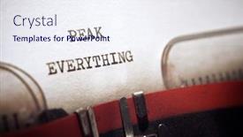  Presentation with everything - Slide deck consisting of peak-everything-phrase-written background and a sky blue colored foreground