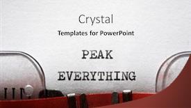  Presentation with everything - Presentation design enhanced with peak-everything-phrase-written background and a white colored foreground