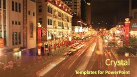  Presentation with chinese new year - Presentation design with peak hour - night scene during the chinese background and a tawny brown colored foreground