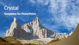  Presentation with sneak peak - Slide deck consisting of peak in lescun cirque asp background and a  colored foreground