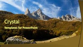  Presentation with sneak peak - Cool new PPT theme with peak in lescun cirque asp backdrop and a  colored foreground