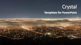 Presentation with los angeles - PPT theme having peak in the san gabriel background and a tawny brown colored foreground