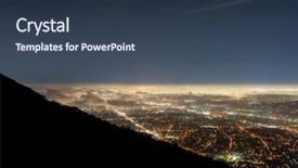  Presentation with night sky plane view - Beautiful slide set featuring peak in the san gabriel backdrop and a tawny brown colored foreground