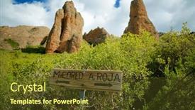  Presentation with spain - PPT layouts with peak-named-aguja-roja background and a tawny brown colored foreground