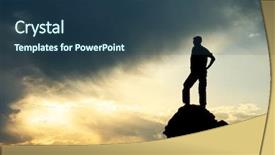  Presentation with activity - Colorful presentation design enhanced with peak of mountain conceptual design backdrop and a ocean colored foreground