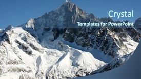  Presentation with mountain snow - Cool new presentation theme with peaks at chamonix near montblanc backdrop and a  colored foreground