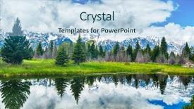  Presentation with teton - PPT theme with peaks at schwabacher landing grand background and a light blue colored foreground