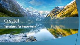  Presentation with reflecting - Slides enhanced with peaks-of-darran-mountains-reflecting background and a teal colored foreground