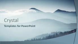  Presentation with dawn - Slides consisting of peaks-of-the-mountains background and a  colored foreground