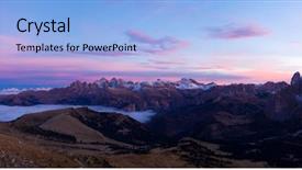  Presentation with panoramic - Slides featuring peaks panoramic view aerial wide background and a light blue colored foreground